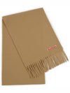 Wool Fringe Muffler Dark Camel - ACNE STUDIOS - BALAAN 3