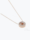 Dextera Circle Pendant Necklace Rose Gold - SWAROVSKI - BALAAN 2