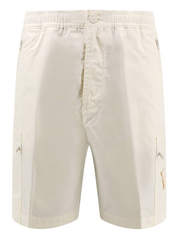 Cargo Bermuda Comfort Fit Cotton Shorts Off White - STONE ISLAND - BALAAN 2