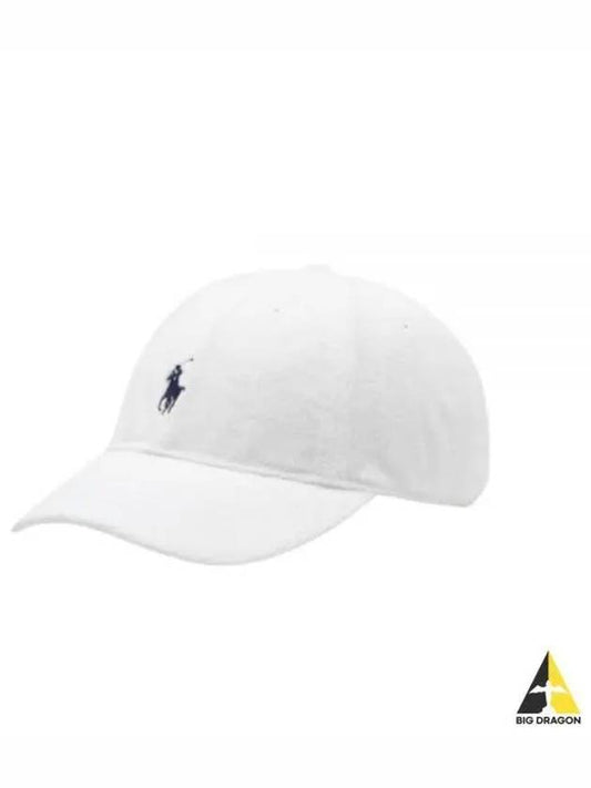 Pony Logo Cotton Terry Ball Cap White - POLO RALPH LAUREN - BALAAN 2