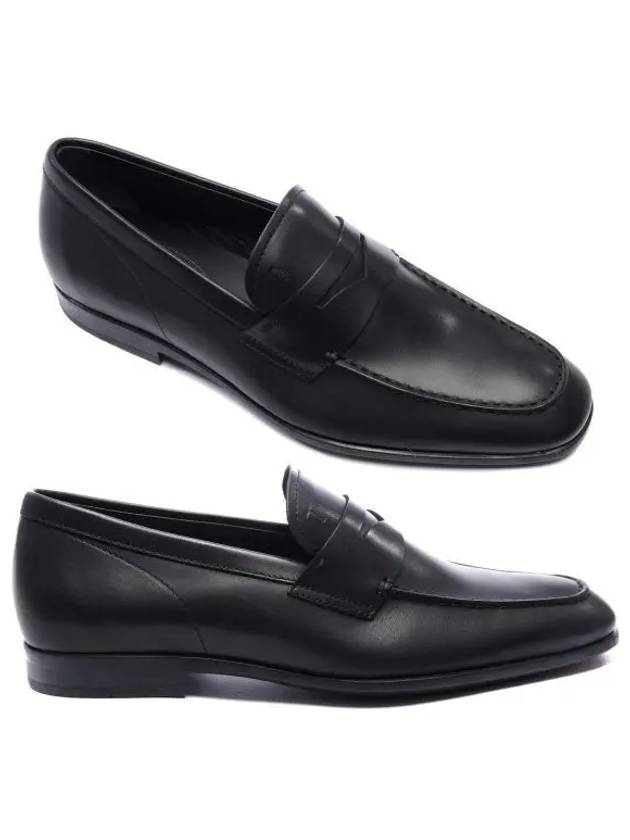 Men's Penny Leather Loafers Black - TOD'S - BALAAN 2