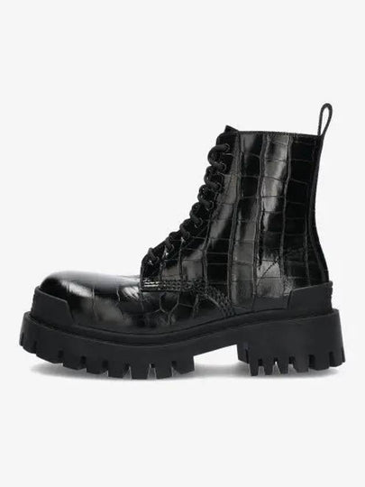 Strike Crocodile Embossed Walker Boots Black - BALENCIAGA - BALAAN 2