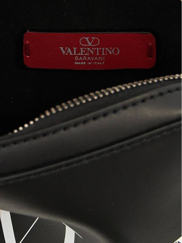 logo zipper calfskin cross bag black - VALENTINO - BALAAN 8