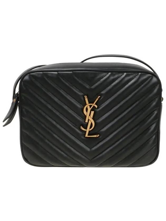 Lou Logo Quilting Cross Bag Black - SAINT LAURENT - BALAAN 2