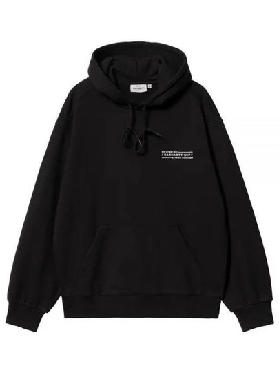 Stamp Print Balloon Fit Hoodie Black - CARHARTT WIP - BALAAN 2