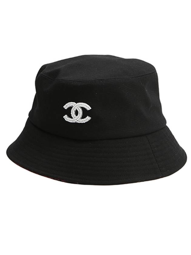 CC logo reversible bucket hat black - CHANEL - BALAAN 1