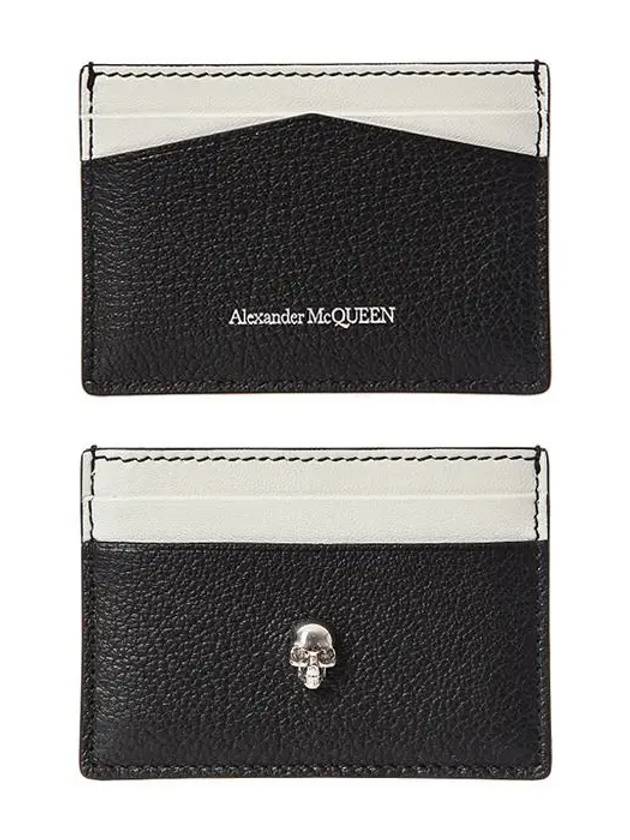 Silver Skull Gradient Card Wallet Pink Red - ALEXANDER MCQUEEN - BALAAN 2