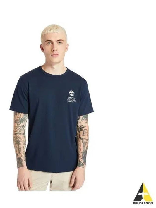 Classic logo short sleeve t shirt navy TB0A25344331 - TIMBERLAND - BALAAN 1