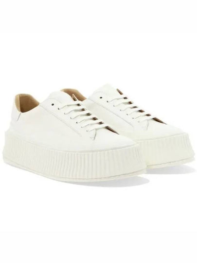 Leather Low Top Sneakers White - JIL SANDER - BALAAN 2