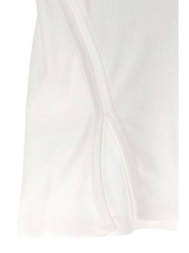 Asymmetrical Slash Short Sleeve T-Shirt White - HELMUT LANG - BALAAN 5