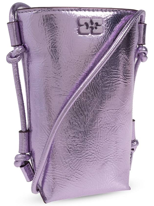 Ganni Shoulder Bag With Logo, Women's, Purple - GANNI - BALAAN 4