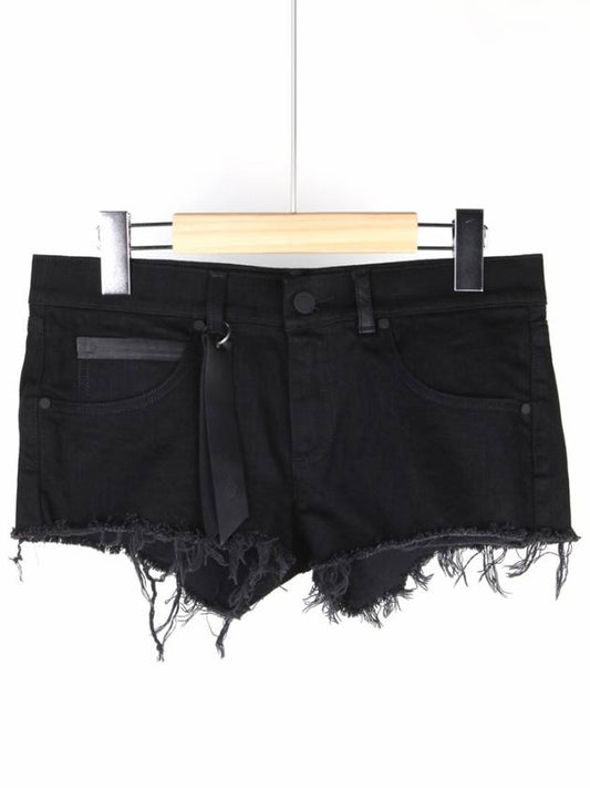 Women's hemless micro hot pants black HUARAZ - MARCELO BURLON - BALAAN 1