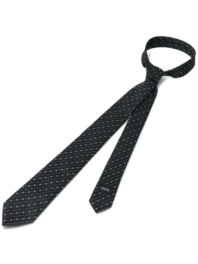 Nano CD Icon Silk Tie Black - DIOR - BALAAN 2