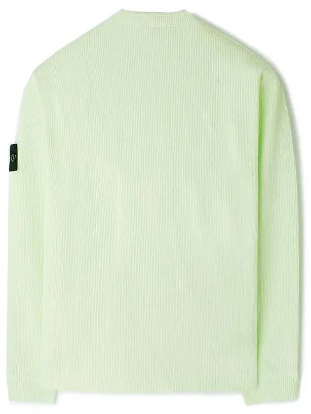 Men's Wappen Patch Knit Top Light Green - STONE ISLAND - BALAAN 3