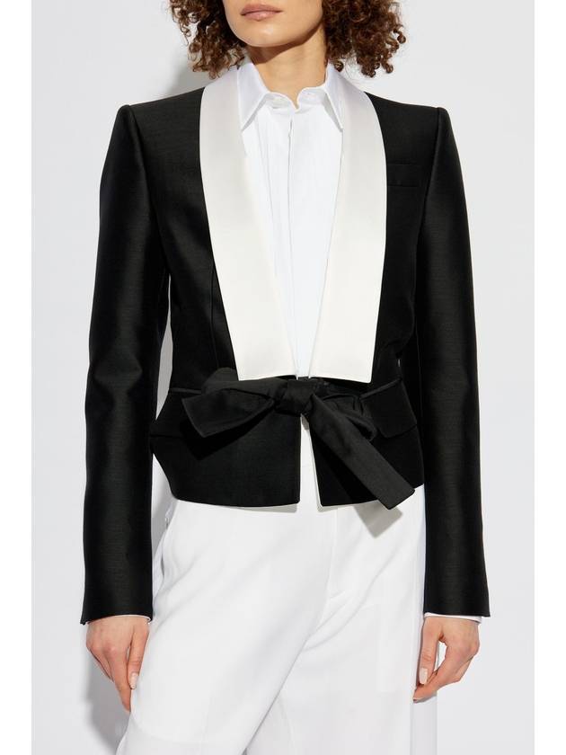 Dsquared2 Blazer With Decorative Tie, Women's, Black - DSQUARED2 - BALAAN 3