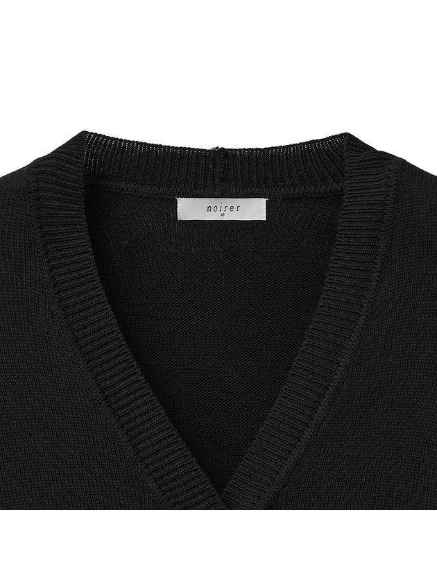 Lux Cotton Classic Cardigan Black - NOIRER - BALAAN 4