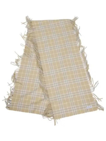 Vintage Check Cashmere Fringe Scarf Beige - BURBERRY - BALAAN 2