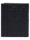 Embossed Logo Flap Gancini Card Wallet Black - SALVATORE FERRAGAMO - BALAAN 5