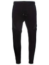 Diagonal Raised Fleece Track Pants Black - CP COMPANY - BALAAN 3