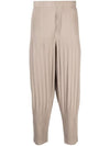 Tapered Track Pants Beige - ISSEY MIYAKE - BALAAN 1