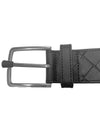 Intrecciato Leather Belt Black - BOTTEGA VENETA - BALAAN 6