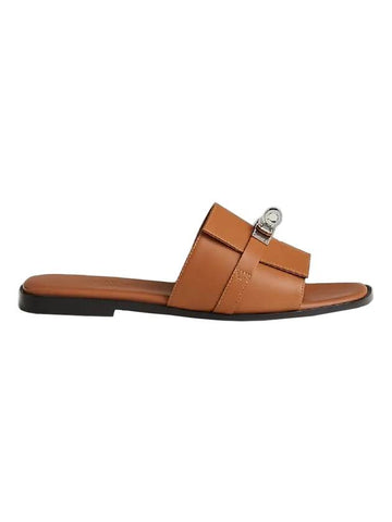 Women's Julia Calfskin Slippers Natural - HERMES - BALAAN 1