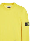 Logo Patch Knit Top Yellow - STONE ISLAND - BALAAN 4