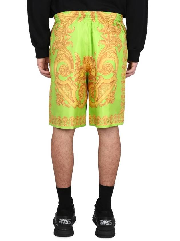 Men's Barocco 660 Silk Shorts Green - VERSACE - BALAAN 5