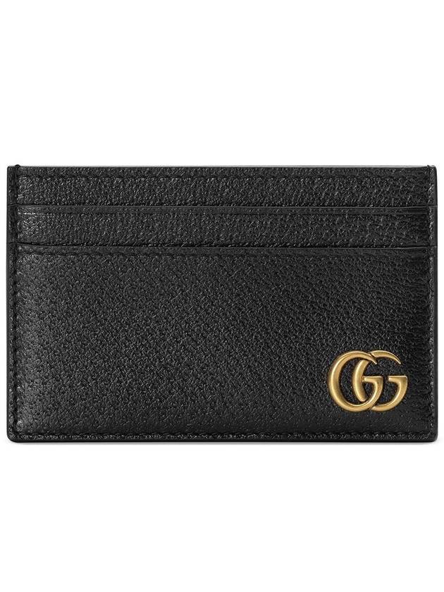 Gold Hardware GG Marmont Card Wallet Black - GUCCI - BALAAN 2