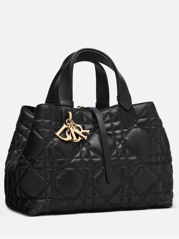 Toujours Macrocannage Calfskin Medium Tote Bag Black - DIOR - BALAAN 2