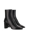 Women's Loose Smooth Leather Ankle Boots Black - SAINT LAURENT - BALAAN 2