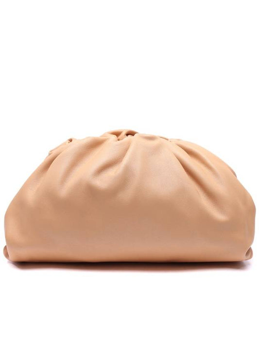Dumpling Small Leather Clutch Bag Almond - BOTTEGA VENETA - BALAAN 2