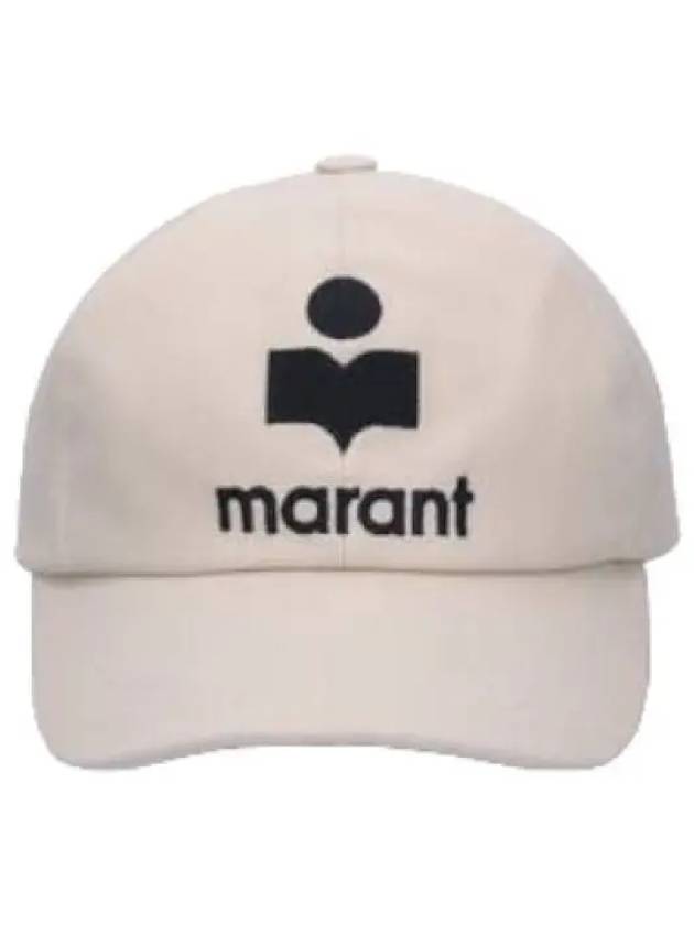 Tyrone logo corduroy ball cap ecru hat - ISABEL MARANT - BALAAN 1