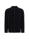 Wappen Patch Corduroy Cotton Long Sleeve Shirt Navy - STONE ISLAND - BALAAN 3