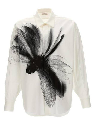 Long Sleeve Shirt 778190QOAAE9080 White Black - ALEXANDER MCQUEEN - BALAAN 1