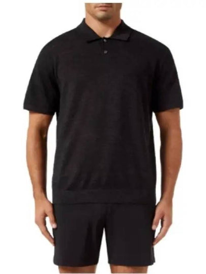 Goris Pl. Pacific Lin Linen Polo Shirt Black - THEORY - BALAAN 2