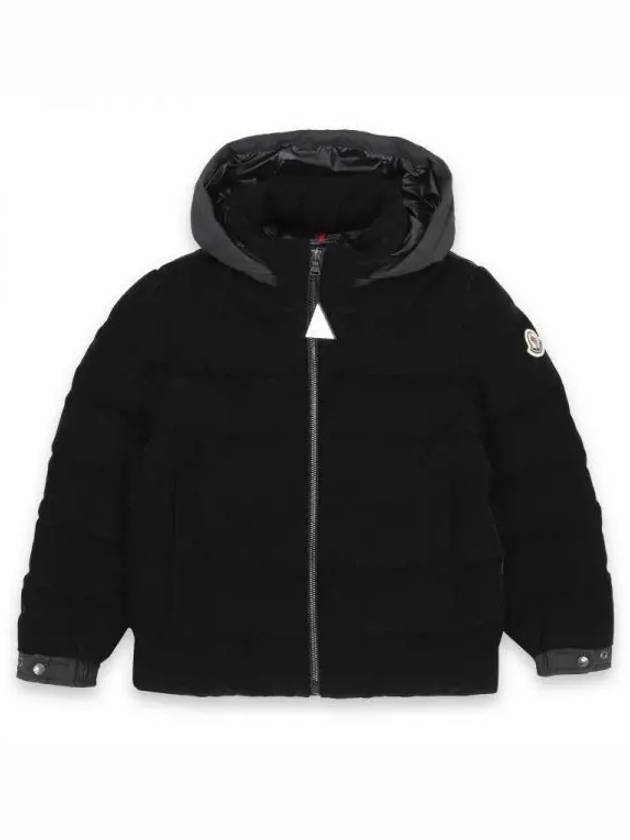 Kids Logo Patch Corduroy Mix Padded Jacket Black 1A00029 5969O 999 8 10A 1064865 - MONCLER - BALAAN 1