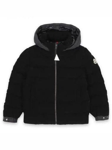 Kids Logo Patch Corduroy Mix Padded Jacket Black 1A00029 5969O 999 8 10A 271113 1064865 - MONCLER - BALAAN 1