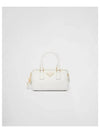 Saffiano Leather Top Handle Shoulder Bag White - PRADA - BALAAN 2