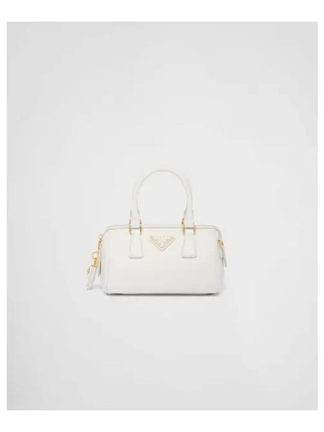 Saffiano Leather Top Handle Shoulder Bag White - PRADA - BALAAN 2