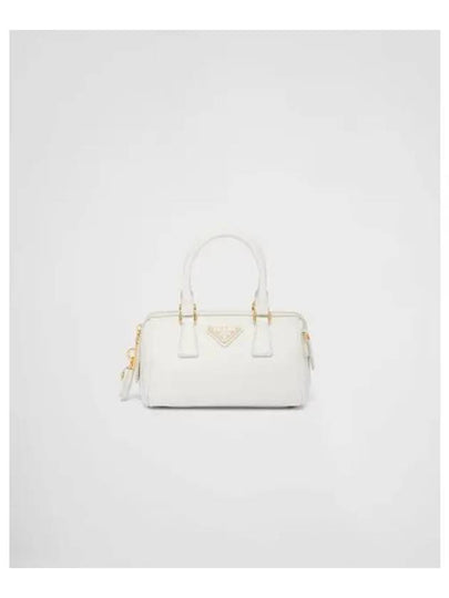 Saffiano Leather Top Handle Shoulder Bag White - PRADA - BALAAN 2