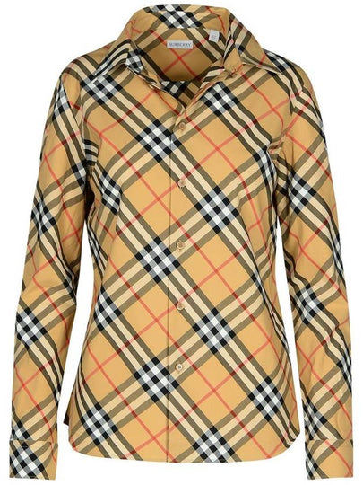 Check Pattern Shirt Beige - BURBERRY - BALAAN 2