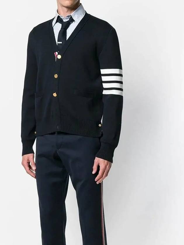 Milano Stitch 4 Bar Cardigan Navy - THOM BROWNE - BALAAN 2