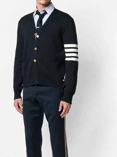 Milano Stitch 4-Bar Cardigan Black - THOM BROWNE - BALAAN 2