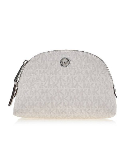 Heritage Large Logo Zip Pouch Bag White - MICHAEL KORS - BALAAN 2