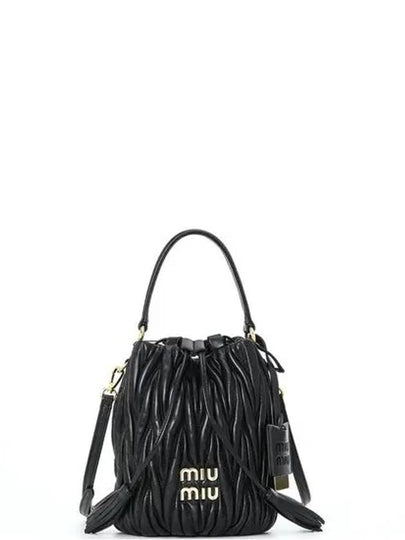 Matelasse Nappa Leather Bucket Bag Black - MIU MIU - BALAAN 2