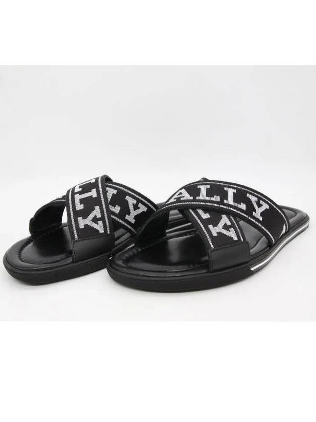 Logo Bonk Slippers Black - BALLY - BALAAN 2