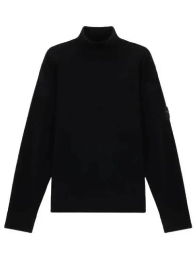 Compass Badge Knit Top Black - STONE ISLAND - BALAAN 2