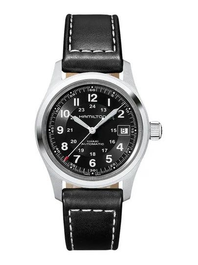 Khaki Field Leather Watch Black - HAMILTON - BALAAN 2