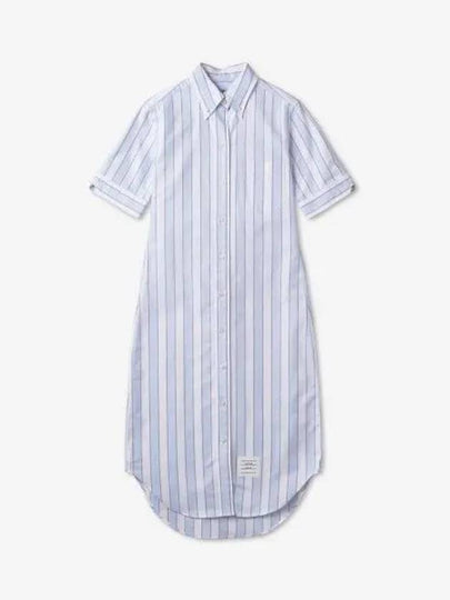 Women's Own Striped Oxford Short Sleeve Shirt Midi Dress - THOM BROWNE - BALAAN 2